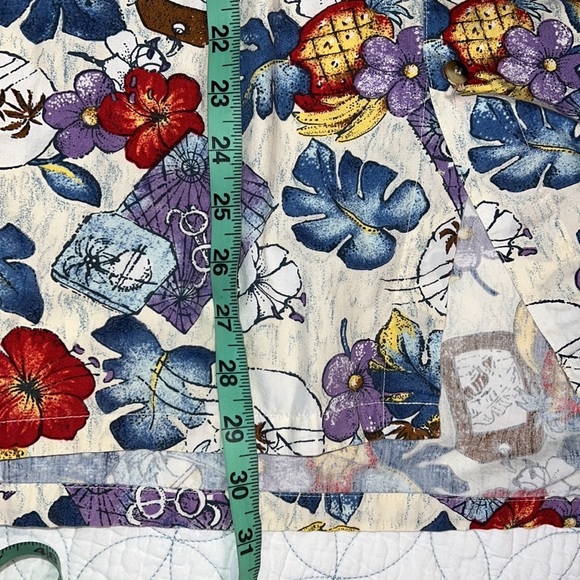 Vintage Weekender Traveler causal button down XL tropical travel vacation print - Picture 8 of 10